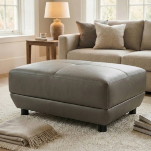 [시즌마감] 베니스 이태리 천연면피 가죽소파 - 스툴단품