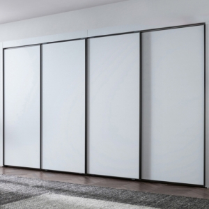 매트 화이트 슬라이딩 붙박이장(실속형)-15cm